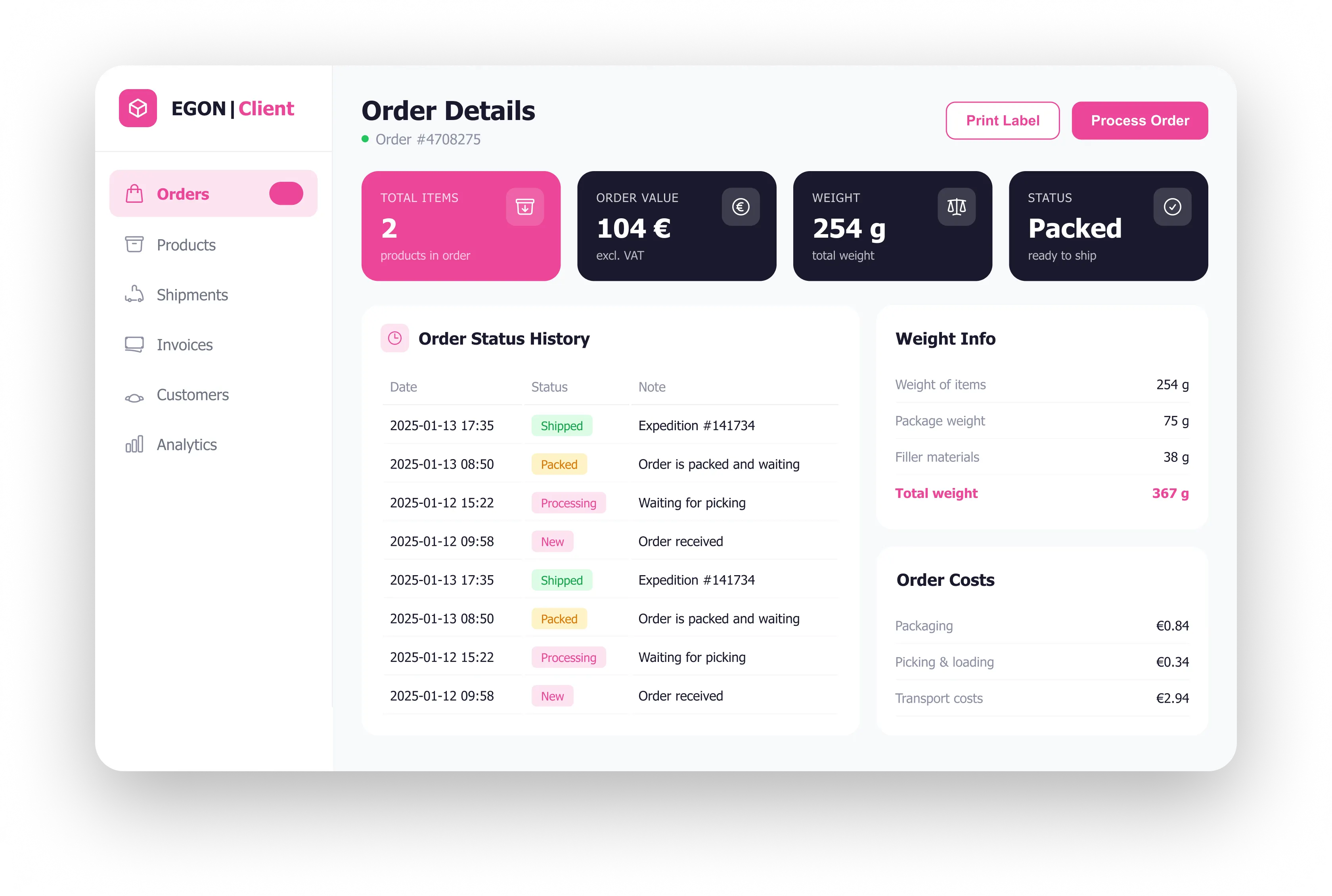 Screen from EGON